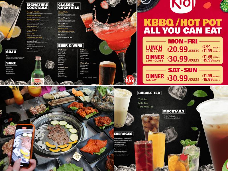 KPOT Korean BBQ & Hot Pot Menu