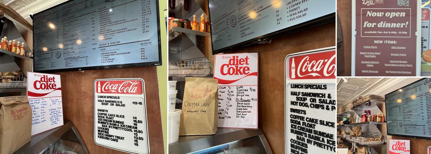 Schneider Deli Menu