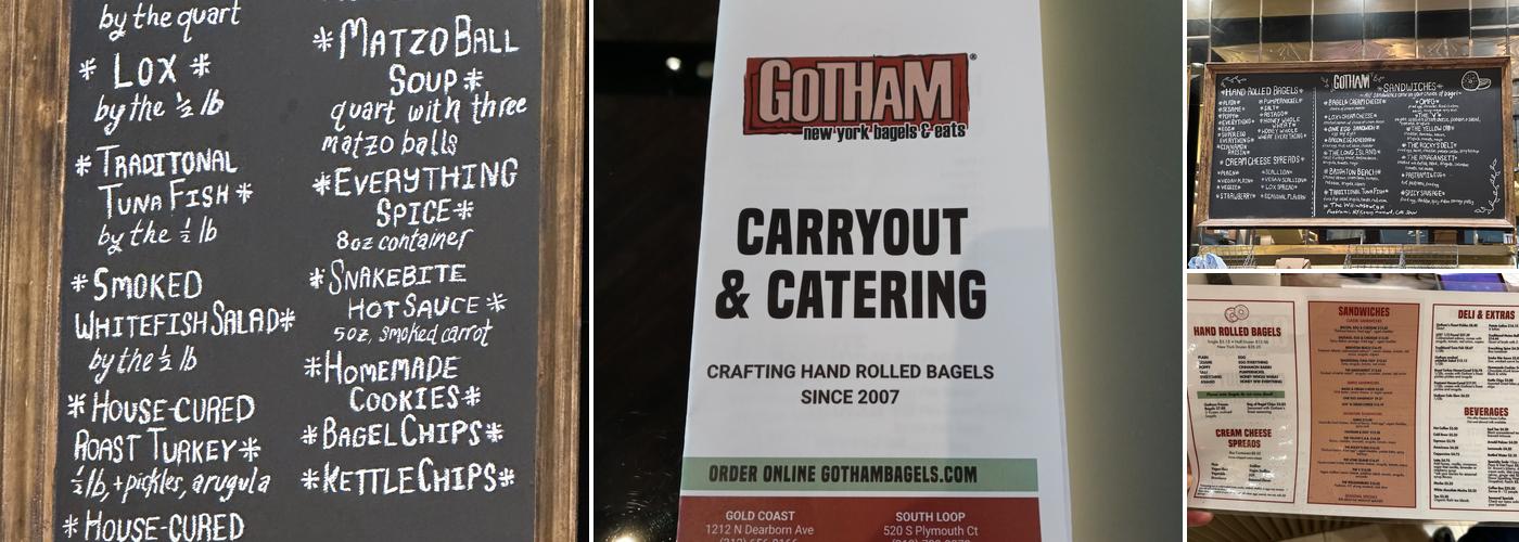 Gotham Bagels - Magnificent Mile Menu