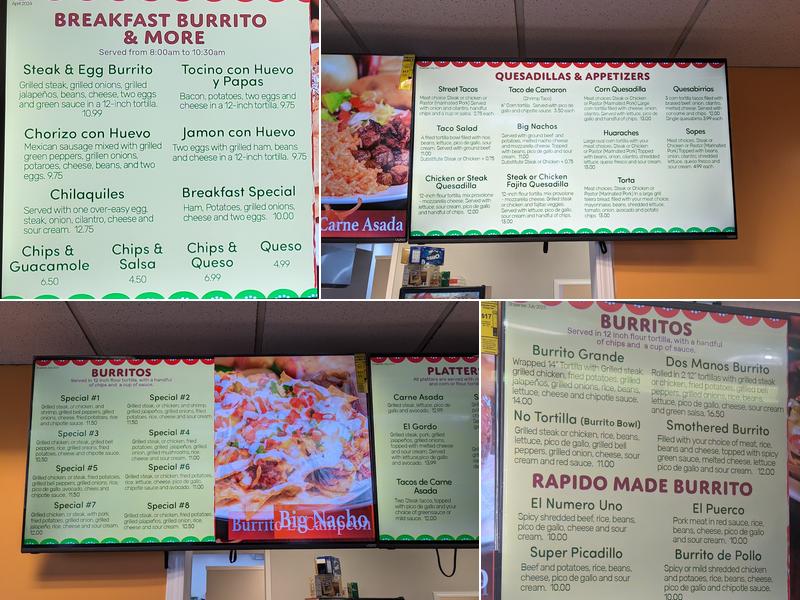Champion Burritos Mexican Food - Shawnee Menu