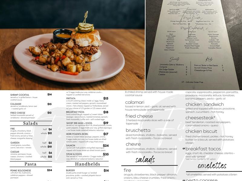 Fire & Vine Menu