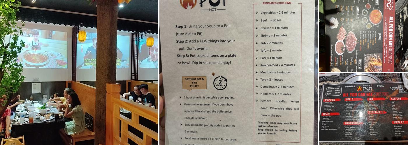 First Hot Pot & BBQ Menu