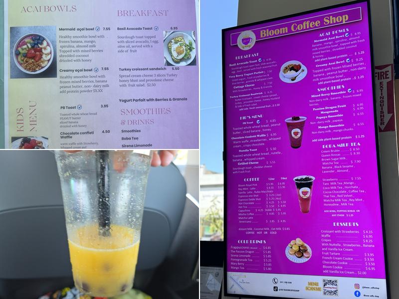 BLOOM COFFEE SHOP Menu