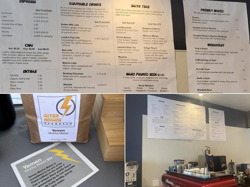 Outer Heaven Espresso Menu