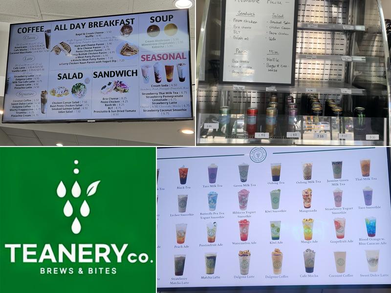 Teanery co. Menu