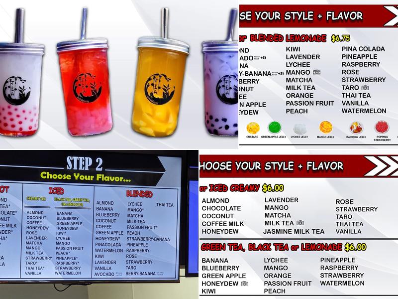 Bobablastic Menu
