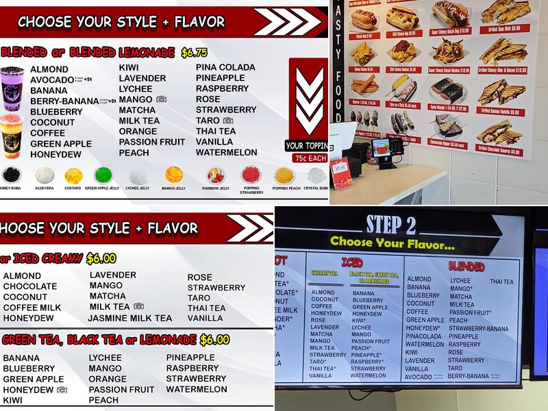 Bobablastic Menu