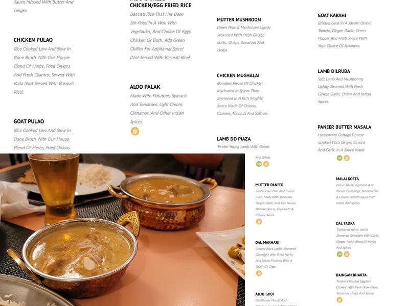 Curry Leaf Menu