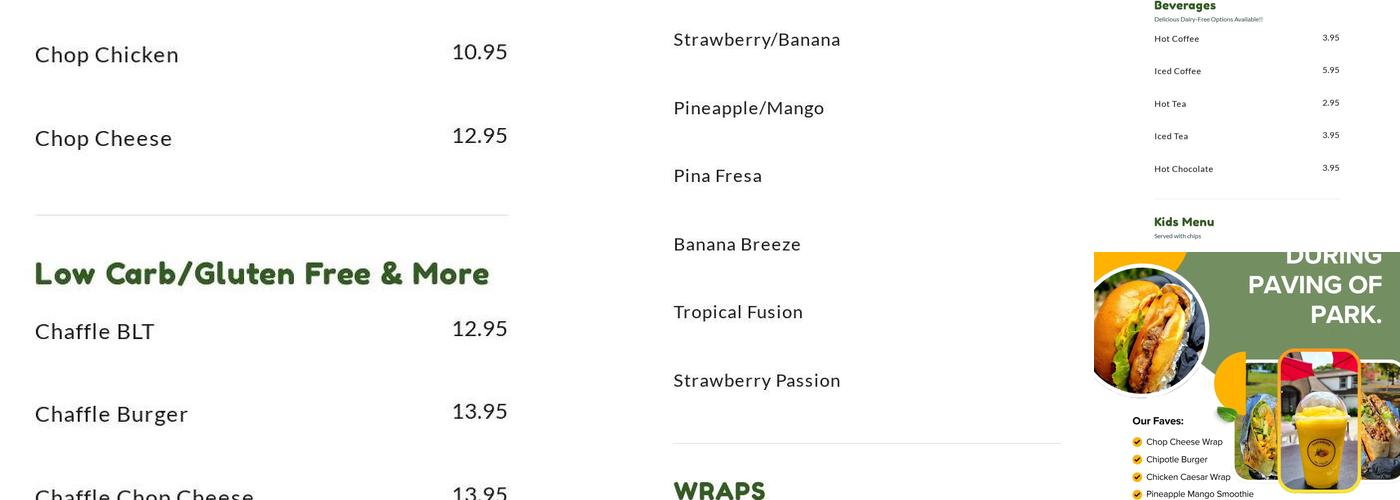 Tastebuds on Walnut Menu