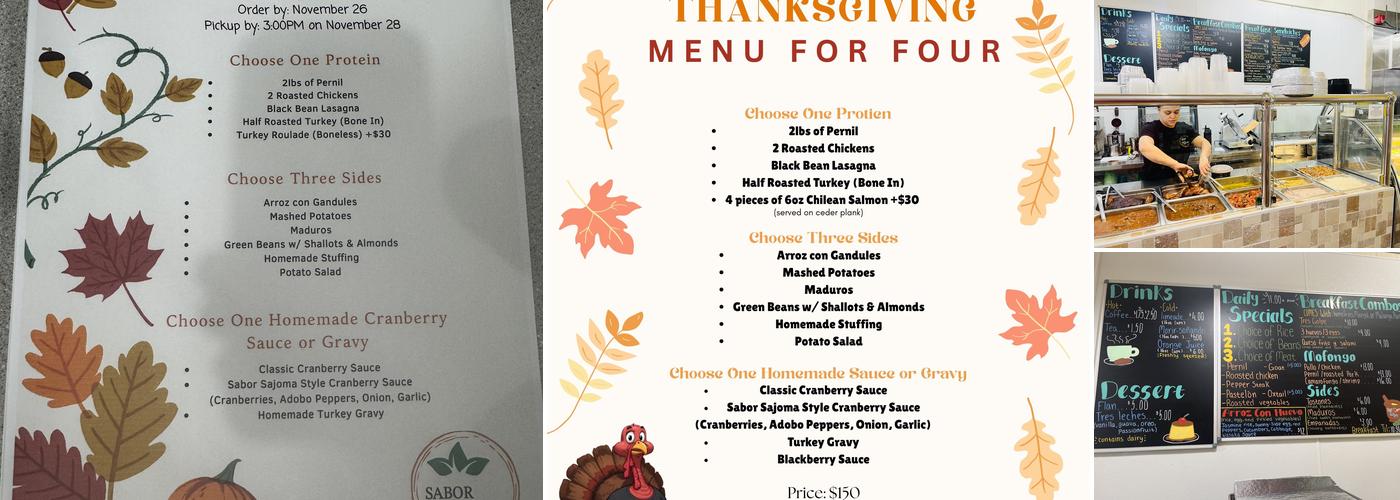 Sabor Sajoma Kitchen & Market Menu