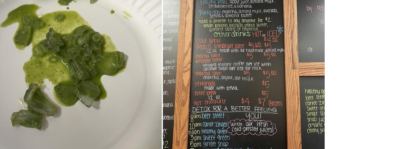 Pedals Smoothie and Juice Bar Menu
