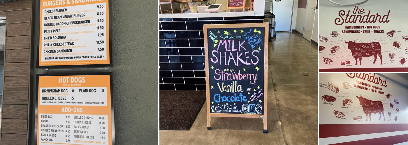 The Standard at Vestavia Hills Menu