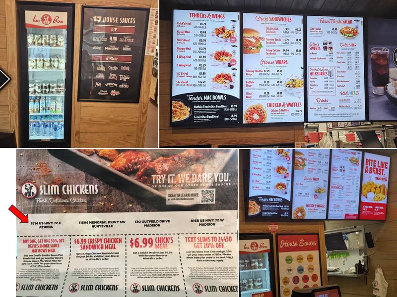 Slim Chickens Menu