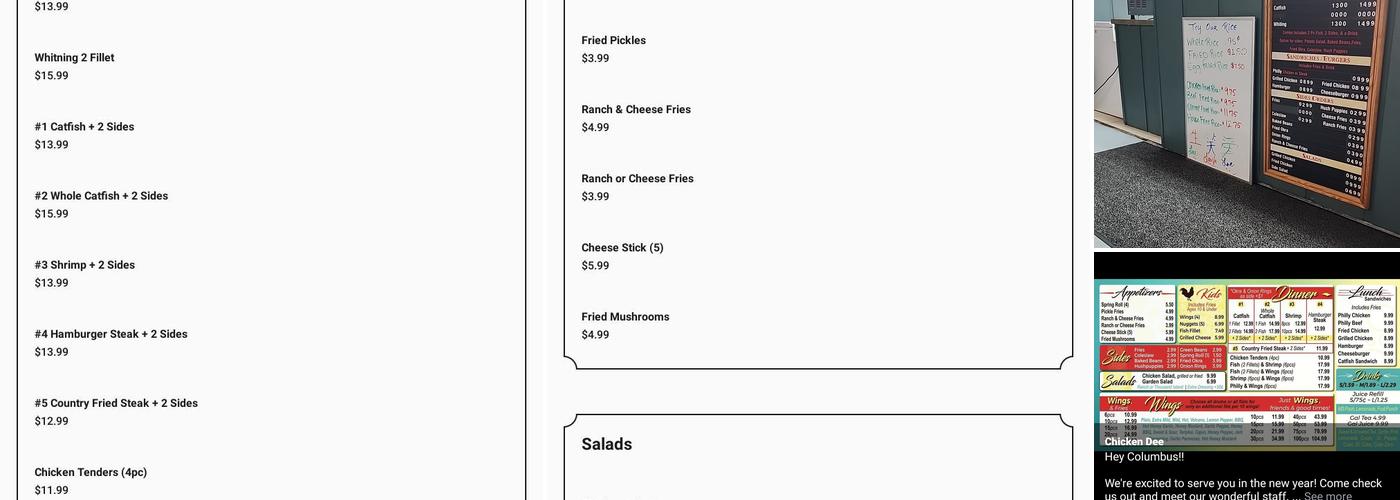 Chicken Dee Menu