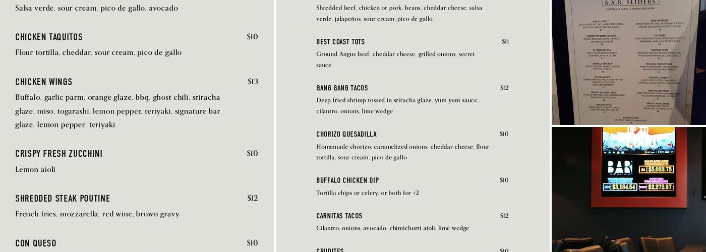 Born And Raised North Las Vegas Menu