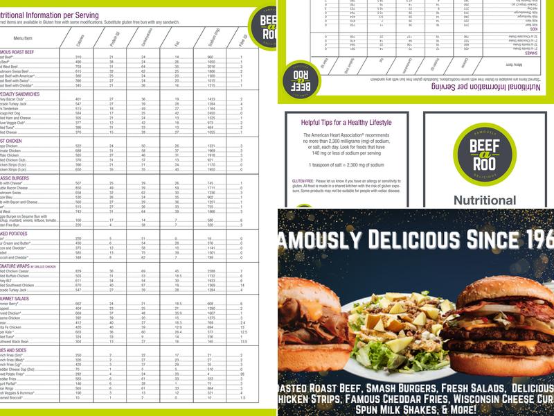 Beef-A-Roo Menu