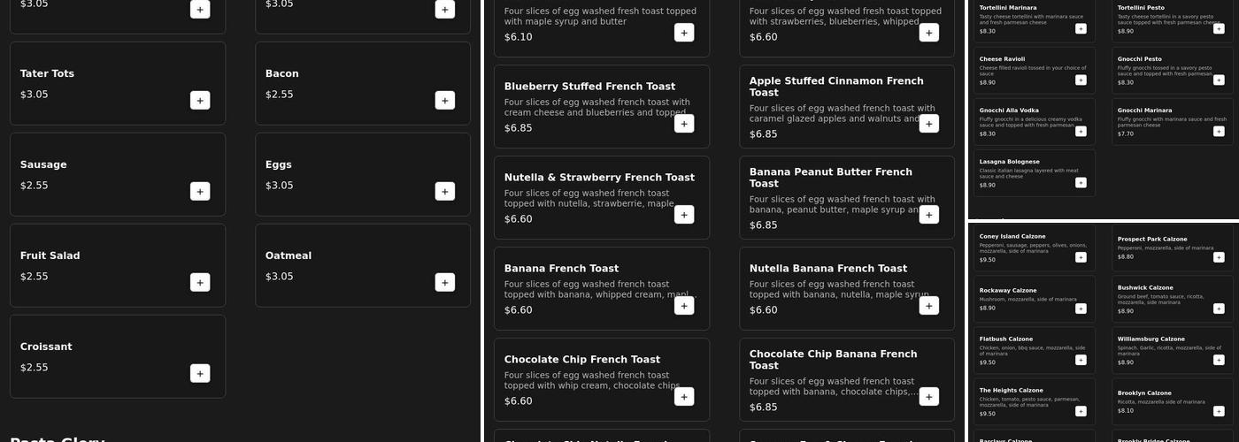 Mr. 5% More Menu