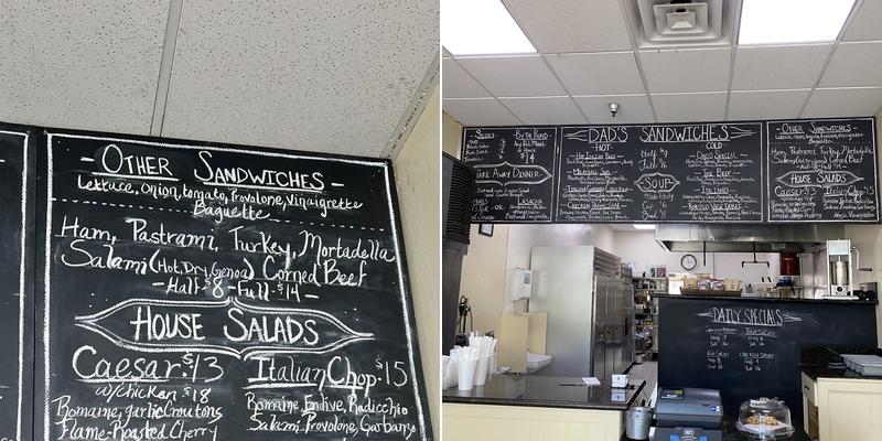 Dad's Sandwiches and Things Menu