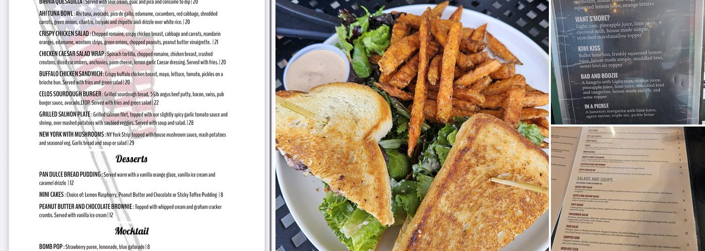 Pop's Public House Menu