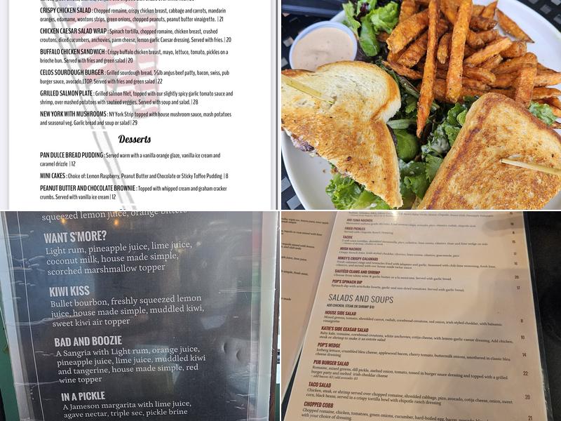 Pop's Public House Menu