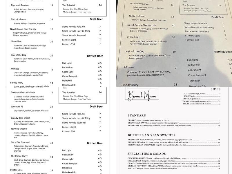 The Grill - Chico Menu