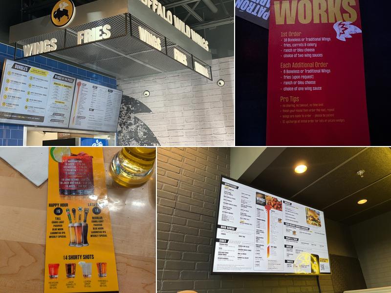 Buffalo Wild Wings Menu