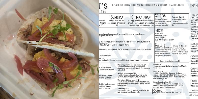 Wyatt's at Broken Tee Menu