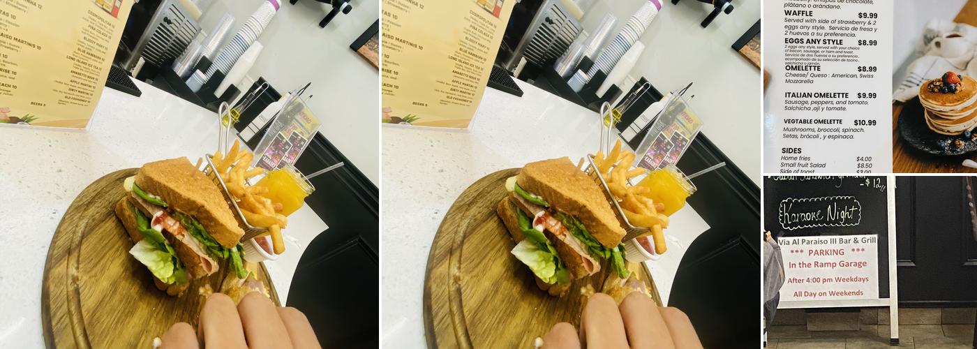 Via Al Paraiso Bar & Grill Menu