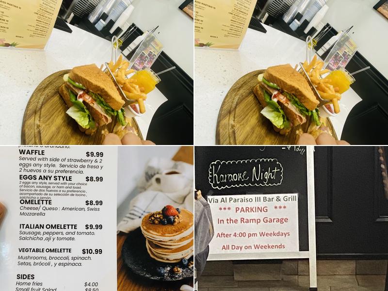 Via Al Paraiso Bar & Grill Menu