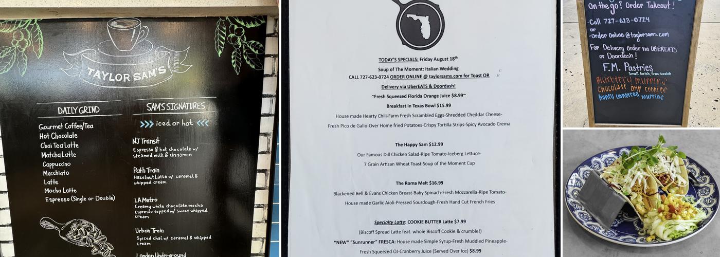 Taylor Sam's Menu
