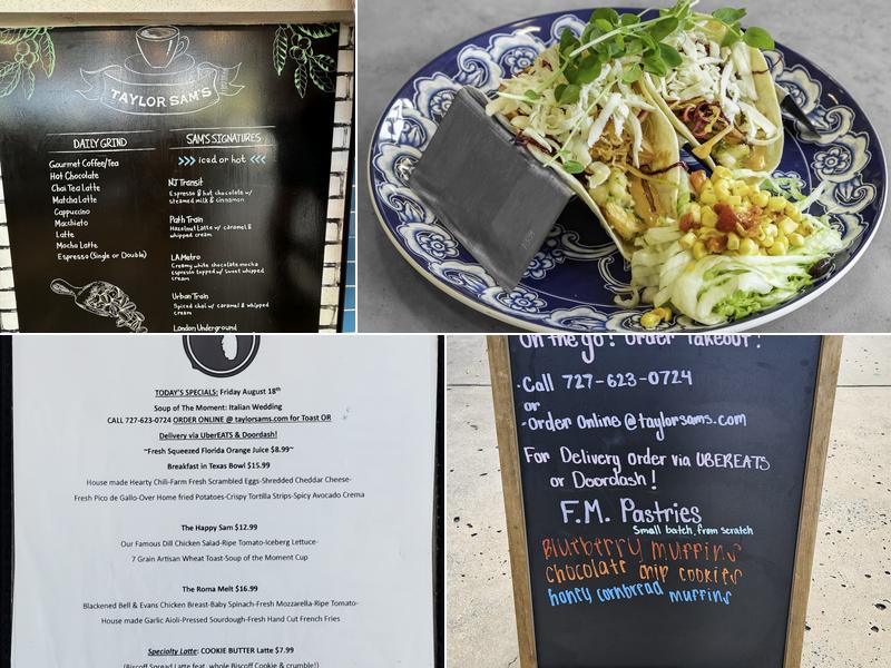 Taylor Sam's Menu