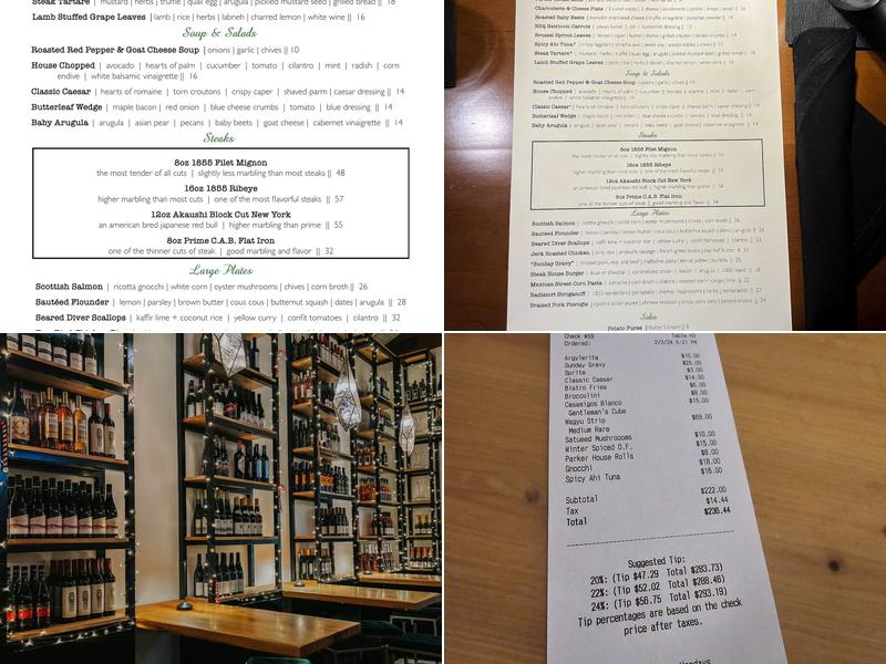 Argyle Restaurant Menu