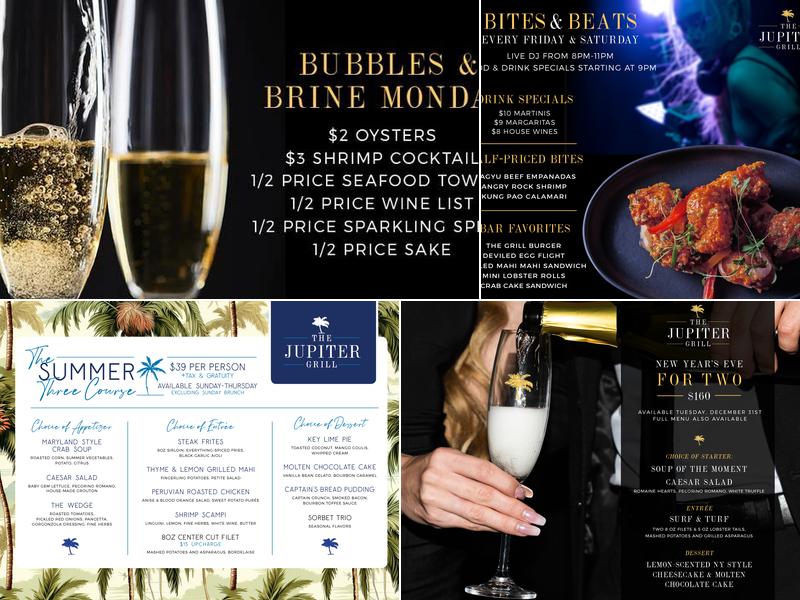 The Jupiter Grill Menu