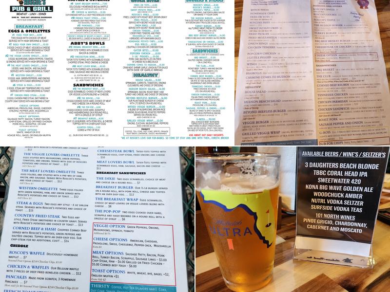 Roscoe's Pub and Grill Menu