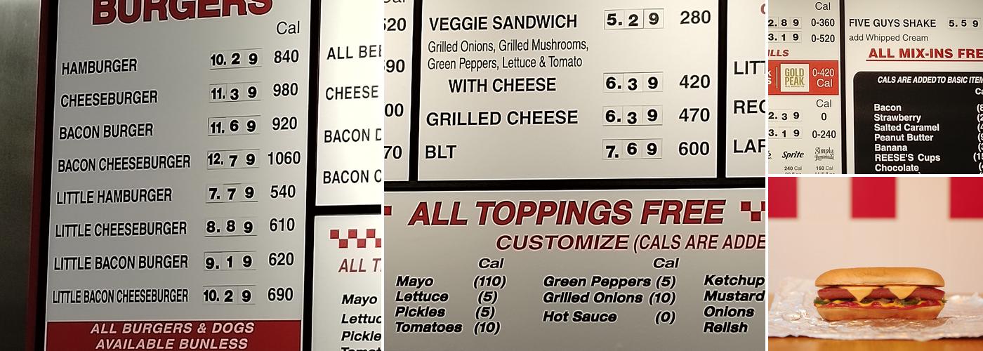 Five Guys Menu