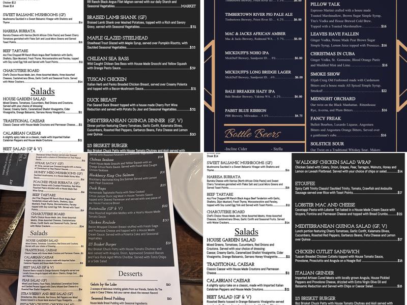 113 Main Menu