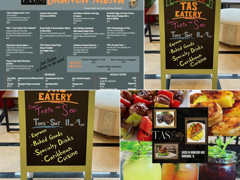 TAS Eatery Menu