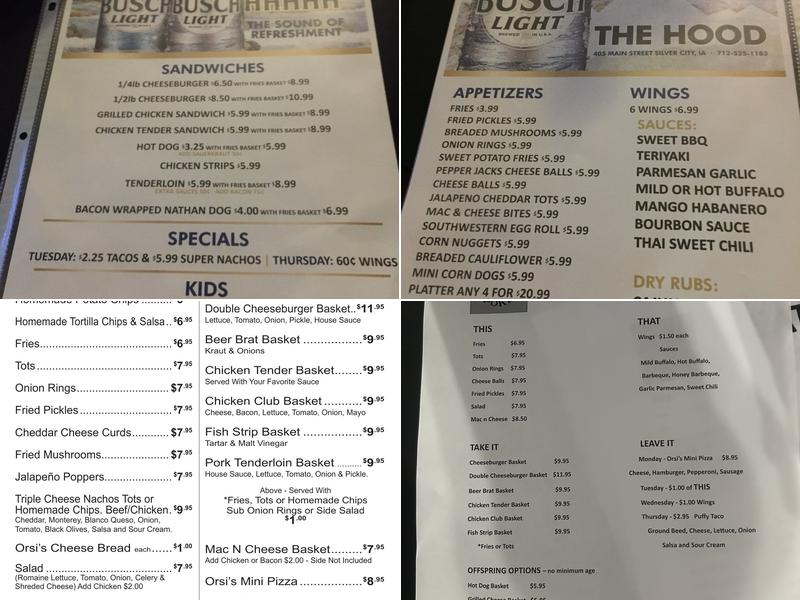 Silver Spokes Menu