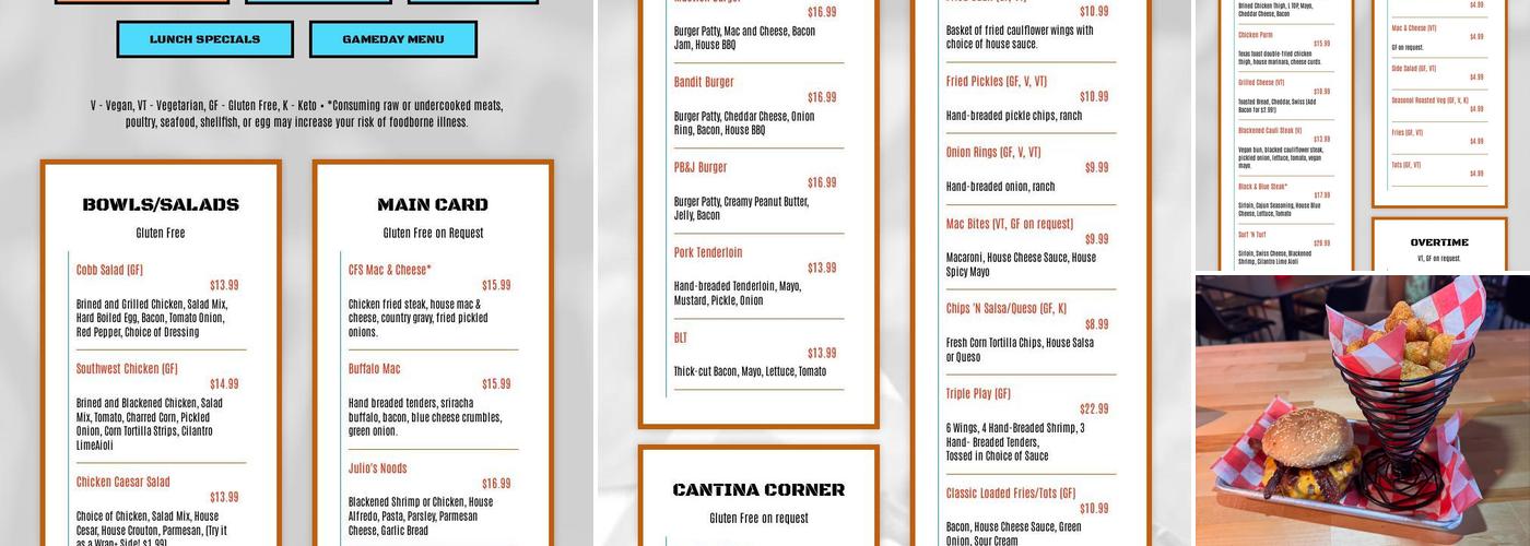 First Round Menu