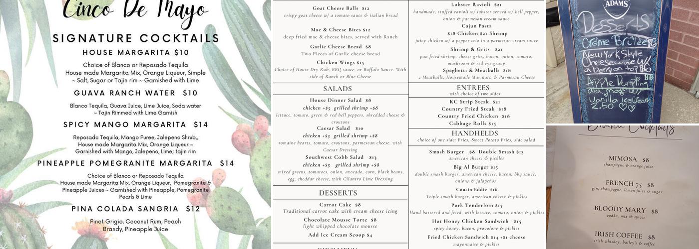 The Glass Cat Cafe Menu