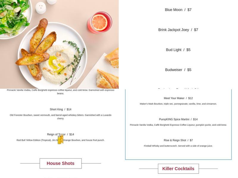 Killer Queen Menu