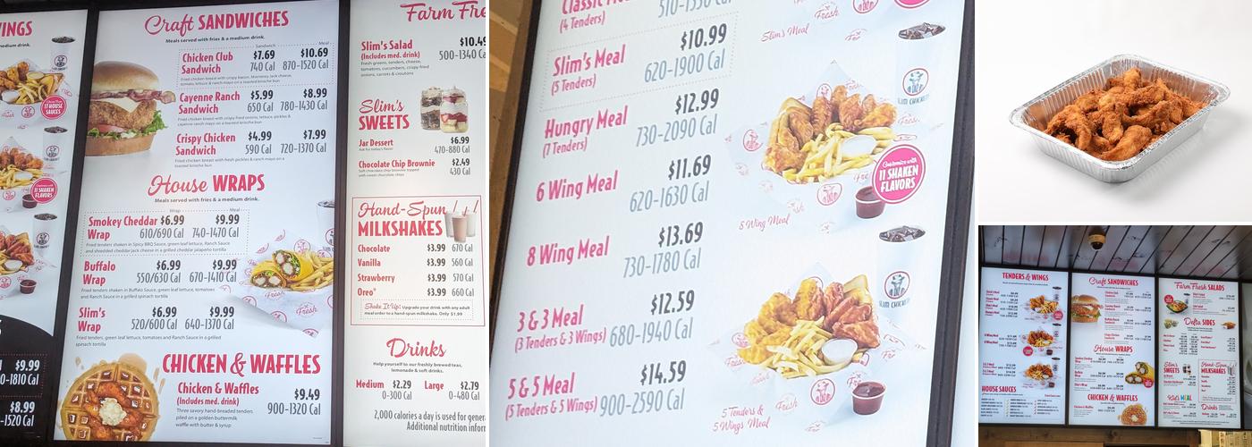 Slim Chickens Menu
