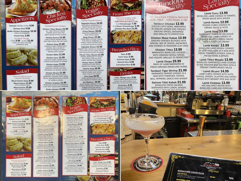 Everest Spice Bar And Grill Menu