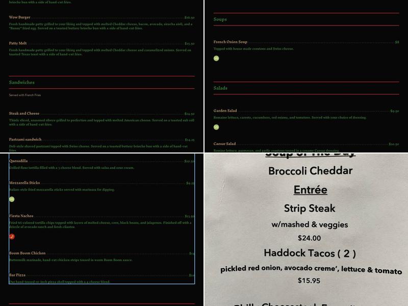 Hanley's Pinehurst Tavern Menu