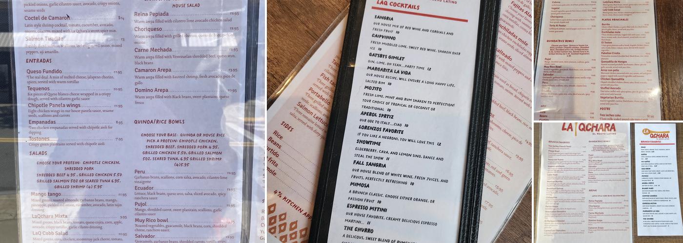 La Qchara Menu