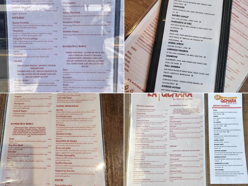 La Qchara Menu