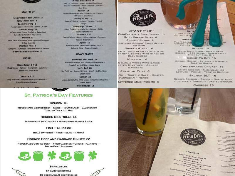 HighDive Kitchen + Bar Menu