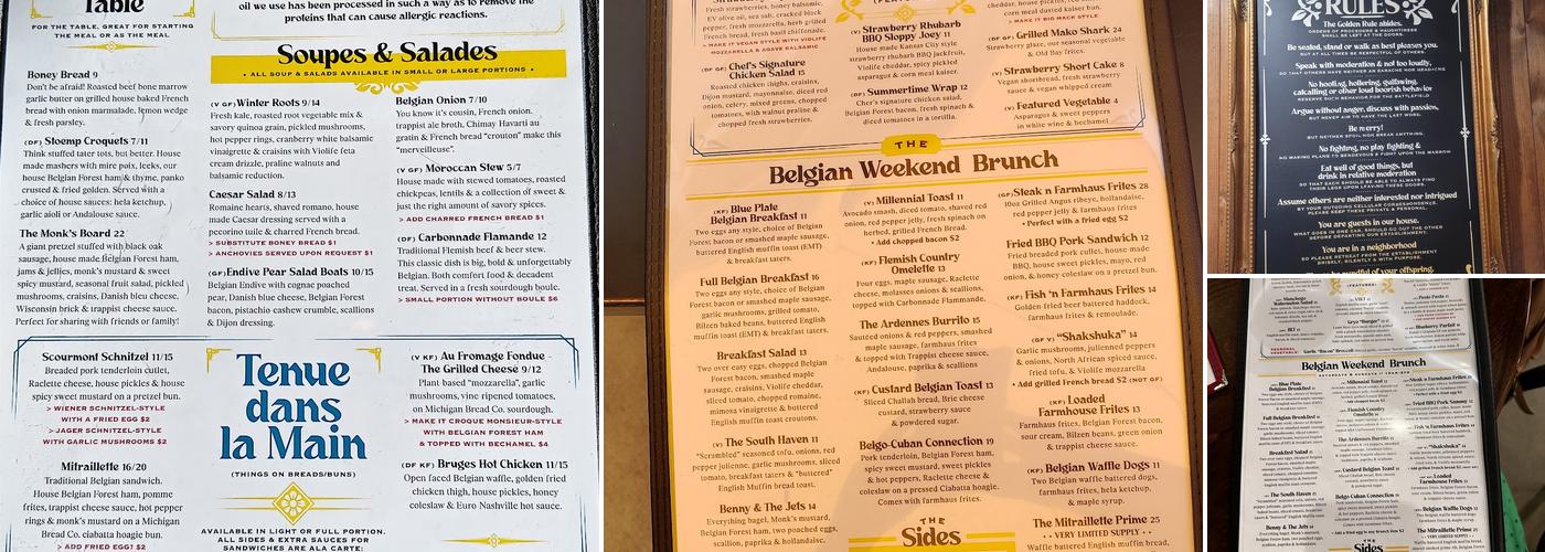 The Unicorn Tavern Menu