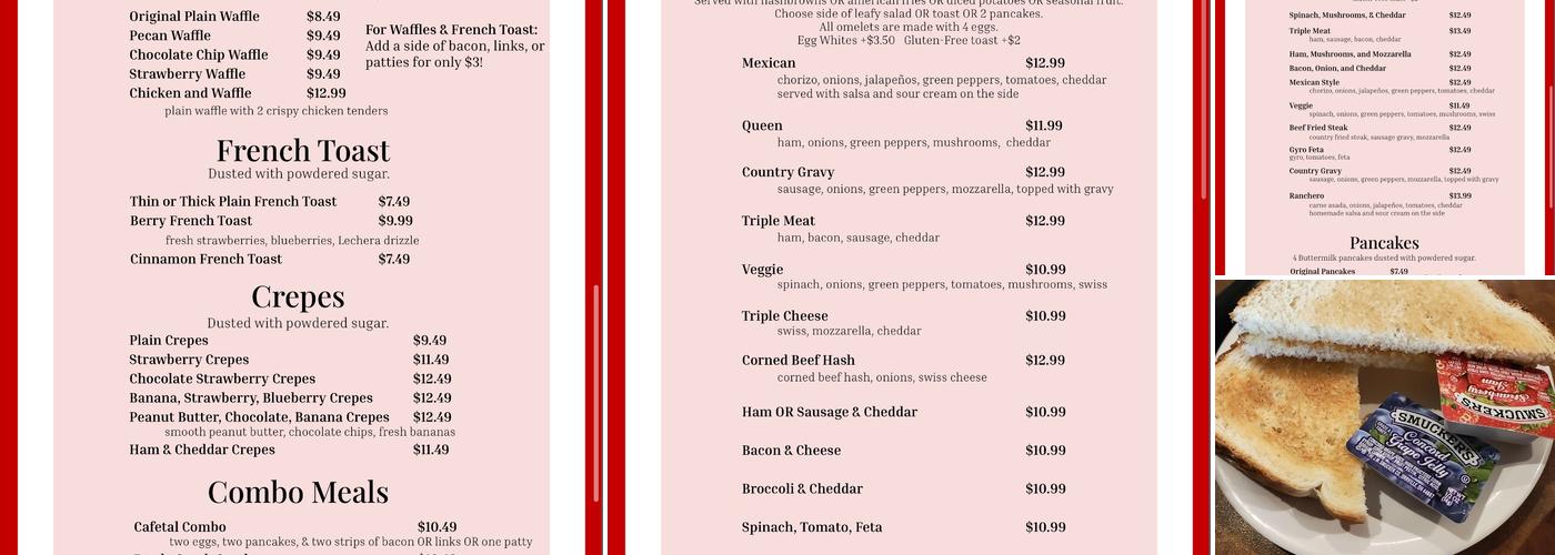 Cafetal Menu