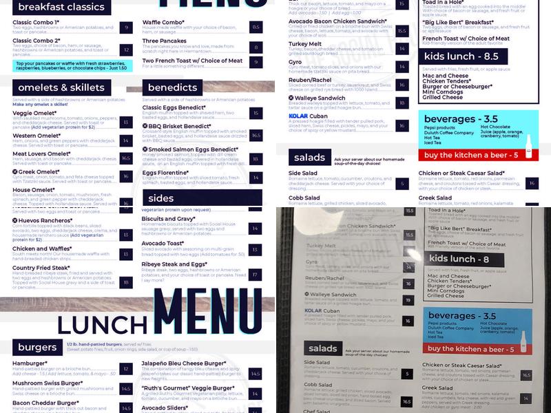 The Social House - Canal Menu